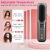 Portable Hair Straightener Brush, 30s Fast Heating Mini Hair Straightener for Travel, 9 Temp Setting Cordless Hair Straightener Brush, Ionic Hair Straightener Comb for Women Girls