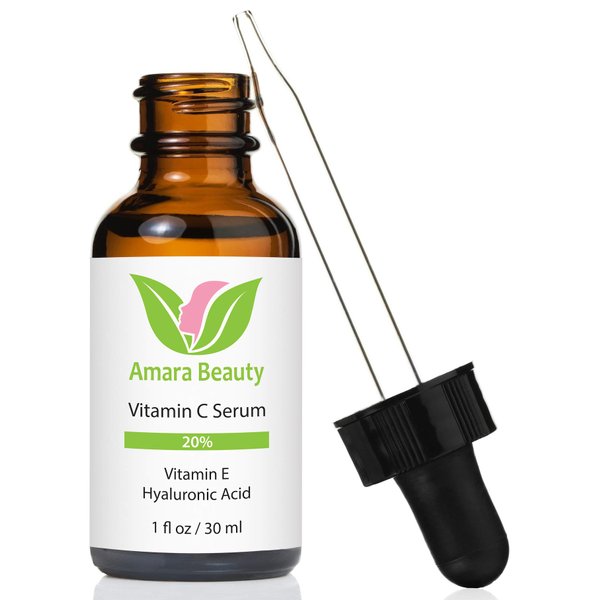 Vitamin C Serum for Face 20% with Hyaluronic Acid & Vitamin E, 1 fl. oz.