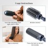 Set of 3 Self Cleaning Hair Brushes for Women Men - Detangler Brush Round Brush for Blow Out - Roller Retractable Hairbrush for Curly Straight Wet or Dry - Navy, Blue & Pink