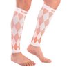 Doc Miller Calf Compression Sleeve Men and Women - 20-30mmHg Shin Splint Compression Sleeve Recover Varicose Veins, Torn Calf and Pain Relief - 1 Pair Calf Sleeves White and Orange - Medium Size
