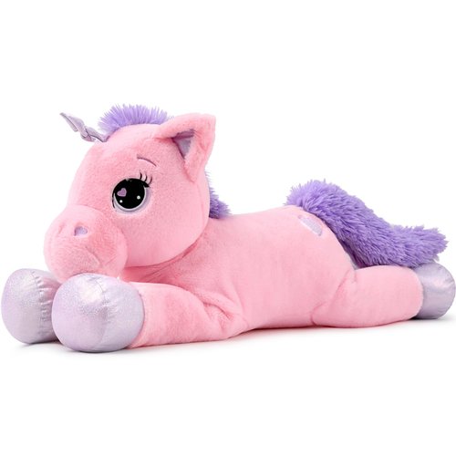 Lanmore Big Unicorn Stuffed Animal Toys Soft Unicorn Plush Pillow for Girls Pink 31''…