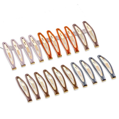 Cptots 20 PCS Sparkle Snap Hair Clips 2.36 x 0.39 Inches Metal Hair Barrettes for Women Non Slip Barrettes for Thick and Thin Hair,Light Multiple Colors