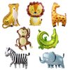 7 Pack Jungle Balloons Safari Animal Balloons Mylar Aluminum Foil Balloons Animal Balloons Jungle Safari Jungle Animal Balloons Jungle Theme Balloons Party Animal Balloons for Birthday Party for Kids