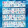 96 PCS Funny Ocean Dolphin Temporary Tattoos Sticker Blue Under The Sea Animal Fish Dolphin Birthday Party Decorations Supplies Favors Gifts Boys Girls Baby Shower Cute Tattoo School Reward Themed