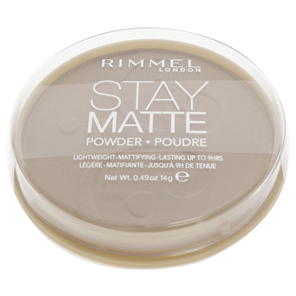 Rimmel London Stay Matte - 011 Creamy Natural - Pressed Powder, Lightweight, High Coverage, Shine Control, 0.49oz