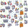 24 Pieces Raccoon Hanging Swirls Raccoon Streamers Raccoon Hanging Decorations Ceiling Swirls for Raccoon Birthday Party Decorations Party Supplies Baby Showers Decorations