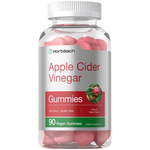 Horbaach Vegan Apple Cider Vinegar Gummies | 90 Count | ACV Supplement | Natural Apple Flavor | Non-GMO, Gluten Free Gummies for Adults