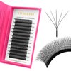 Lash Extensions 5D Eyelash Extensions W Lashes 0.07mm Thickness D Curl Lashes Mix 8-15mm Soft Lash Trays Pestañas Pelo a Pelo Natural Matte black False Eyelashes Individual Lashes(W-5D-0.07-D,8-15mm)