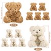 10 Pieces Plush Mini Teddy Bear 4 Inch Stuffed Animals Tiny Soft Bear Doll for Graduation Birthday Wedding Baby Shower Decorations Party Favors DIY Keychain Bag Decor(5Brown,5Apricot)