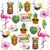 HADDIY Hawaiian Luau Party Hanging Decorations,30 Set Aloha Party Hanging Swirl Ceiling Decorations for Summer Tropical Beach Birthday Party Supplies