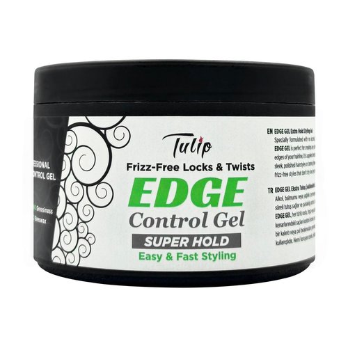 TULİP EDGE CONTROL GEL Frizz-Free Locks & Twists Super Hold Styling Gel 300 ML 10.14 fl oz
