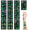 10 Sheet Gamer Stickers Glow in Dark Gaming Temporary Tattoos Video Game Gifts for Kids Classroom Rewards Gamer Birthday Party Supplies