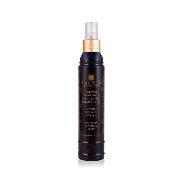 SPA CEYLON Neelyadi Medicated Scalp & Hair Treatment Oil | For Dandruff and Problem Scalp | Ayurvedic Ingredients