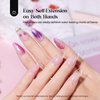 Beetles Gel Nail Kit, 300Pcs Almond Medium Nail Tips with Solid Nail Gel Glue,15 Sizes Soft Clear Nail Tips with Base Coat, Handheld Nail Lamp, Easy Nail Extension Set DIY Manicure Art Gift for Girls