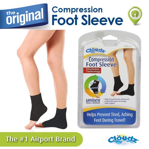 Cloudz - Compression Foot Sleeve - Unisex L/XL - Black
