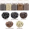 ABH AMAZINGBEAUTY HAIR Silicone Lined Micro Links Rings Beads for Hair Extensions 5.0x3.0x3.0 mm 500Pcs Brown Hair Beads