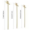 DC-BEAUTIFUL 200 Pack Natural Bamboo Knot Skewers, 6 Inch Bamboo Twisted End Cocktail Picks, Appetizer Picks for Party Snacks Club Sandwiches Finger Food Barbecue Must (6.0”)
