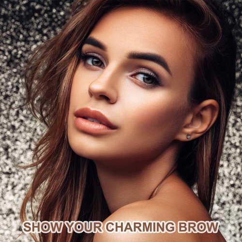 Eyebrow Stamp Stencil Kit for Beginner - Simpout Eye Brow Stamping Kit, Eyebrow Stamp Trio Kit, 29 Brow Stencils, Brow Eyebrow Kit with Sponge Applicator, Waterproof Eyebrow Kit (E04 Chocolate)