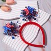 AIUPUOC 4th of July Headband for Women Fourth of July Hair Accessories Independence Day Headbands Patriotic Hair Band American Flag Hair Hoop Red White and Blue Hair Boppers Memorial Day Party Favors