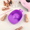 Framendino, 2 Pack Purple Nail Art Tips Hand Soak Bowl Tray Manicure Spa Bowls for Salon Home