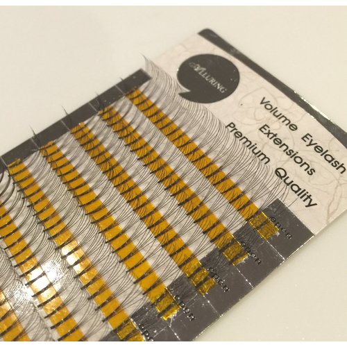 Alluring 5D Volume Lashes Eyelash Extensions (5in1) C Curl .07mm Mix (07-15mm) (21 lash fans/line = 252 fans)