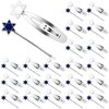 FineCheer 48 Pcs Kippah Hat Hair Clip Set Metal Head Fasteners Jewish Star of David Hair Clips for Jewish Kippah Yarmulke Hat