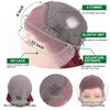 Cikana 99J Burgundy Lace Front Wigs 30 Inch Red Wig Human Hair Body Wave 13x4 HD Lace Frontal Wigs Natural Hairline Pre Plucked 180% Density Glueless Brazilian Virgin Human Hair Bleached Knots