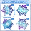 48 Pcs Winter Snowflake Paper Plates Christmas Snowflakes Disposable Plates Snow Party Plates Blue Snowflake Dessert Plates for Xmas Winter Holiday Wonderland Girl Princess Birthday Party Supplies
