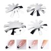 4PCS Tool Kit Nail Cutter, BetterJonny Stainless Steel Nail Art Manicure Edge Trimmer Almond Shape Easy French Smile Cut V Line Diy Plate Module