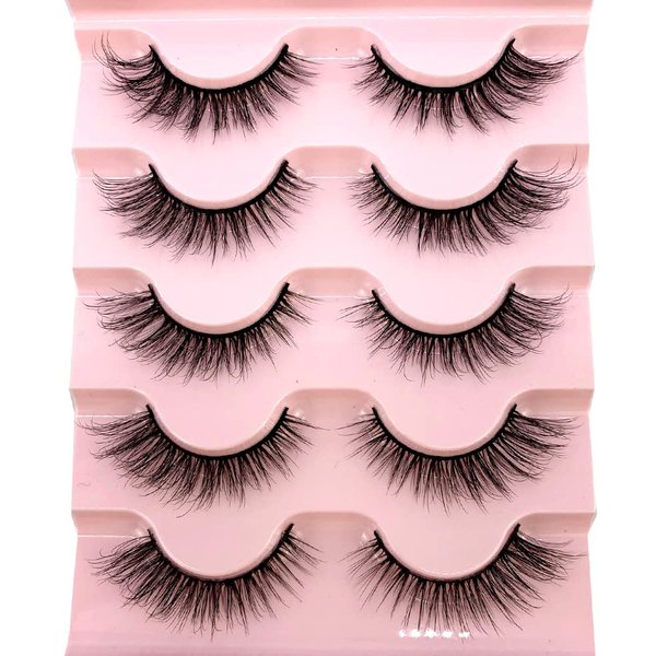 HBZGTLAD New Manga lashes 5 pairs natural false eyelashes fake lashes long makeup 3d mink eyelashes extension mink eyelashes for beauty… (FM-8)