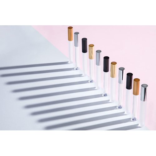 Vibe Lip Gloss Cosmetic Container (Frosted, Matte Black)