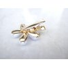 Generic Gold metal white pearl flower alligator hair clip fine thin hair