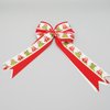 Christmas Owl Equestrian Hair Bows-Available on French Barrette, Alligator Clip (4" tail length, French barrette)