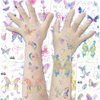 Oottati 12 Sheets Glitter Cute Temporary Tattoos Rainbow Butterfly Heart Music Dandelion Star Suit for Kids Adults