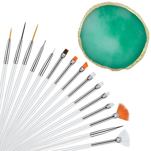 Nail Art Mixing Palette Resin Plate Tray for Mixed Paint Drawing Color Display(Green)