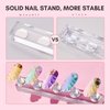 Makartt Nail Stand for Press On Nails Display Practice Art Magnetic Fake Nail Holder for Painting Nails Stand for False Nail Designs with Reusable Putty for Home DIY Beginner Salon Supplies