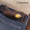 Gentlestache Leather Knife Sheaths for Belt, Pocket Knife Holder, EDC Sheath for Folding, Compact Draw Knife Holster Dark Brown