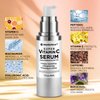 Super Vitamin C Serum for Women Over 70: Vitamin C, Hyaluronic Acid, Vitamin E, Caffeine, Hydrating, Lifting, Face Wrinkle & Age Spots Reduction