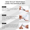 Swissklip Nail Clippers for Men & Women I Finger Nail Clippers for Adult with 360 Degree Rotating Head I Fingernail Clippers for Women I Surgical-Grade Stainless Steel Material