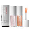 Skynest 2PCS Hydrating Lip Glow Oil, Plumping Lip Gloss, Clear to Pink Lip Oil Gloss, Transparent Moisturizing Lip Balm, Natural Lip Plumper, Lip Plumper Gloss Make Lips Fuller and Moisturizing