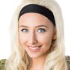 Hipsy Adjustable & Stretchy Basic Xflex Wide Headbands for Women Girls & Teens (Black & Olive Basic 2pk)