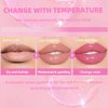 Color Changing Lip Oil PH，Warm Change Glitter Lip Gloss，Magic Big Brush Color Changing Lip Oil，Long Lasting Nourishing Lip Glow Oil Non-sticky Primer Lip Tint