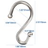 TOPROD Shower Curtain Hooks Rings, Stainless Steel S Shaped Shower Hooks Rust Proof, Shower Curtain Hangers for Shower Curtain, Kitchen, Wardrobe & Garden, Brushed Nickel, Set of 12