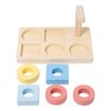 Adena Montessori Wooden Rings on Peg Curved Horizontal Pins and 5 Shapes Baby & Toddler Eearly Learning Toys