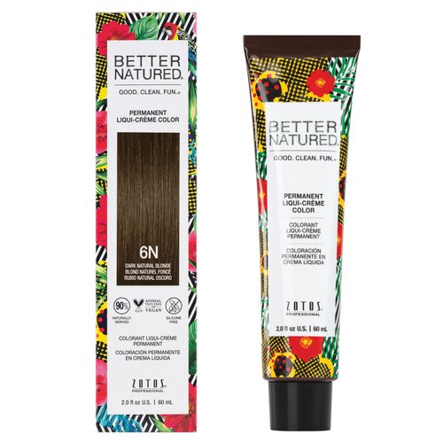 Better Natured Permanent 6N Dark Natural Blonde Hair Color Dye - Naturally-derived, Vegan & 100% Gray Coverage that Lasts up to 8 Weeks