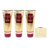 Bath & Body Works Luminous 3 Pack Body Cream Gift Set with a Creamy Rose Bar Soap - Full Size