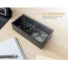 Bostitch Office Konnect Desk Organizer Accessory Tray, Wide, Stacks for Desktop Storage, Black