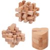 Brain Teaser Puzzle 3Pcs Unlock Interlock Game IQ Test Wooden Toy 3D Unlock Interlock Puzzle Magic Ball Brain Teaser Toy Puzzles for Adults …