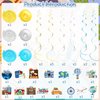 36pcs Travel Themed Hanging Swirl Decorations Let The Adventure Begin Bon Voyage Decor Farewell Retirement Themed Party Streamers Supplies Around The World Birthday Wedding Shower Party Decorations