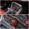 Voodonala Air Conditioner Switch CD Button Knob for Dodge Challenger Charger Chrysler 300 300s 2015-2019, for Ram 2013-2018 (Aluminum Alloy Red)